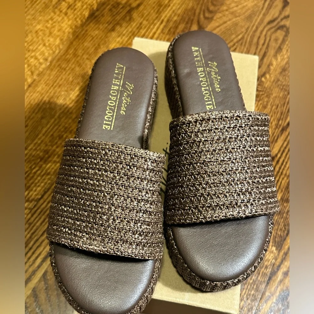 NIB Anthropologie Matisse Montego Platform Slides - Picture 3 of 7